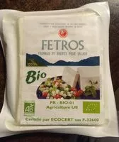 Sucre et nutriments contenus dans Fetros