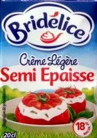 入っている砂糖の量 Crème légère semi-épaisse 18%