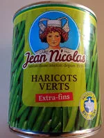 चीनी की मात्रा Haricots Verts(Égouttés Solides, en Conserve)