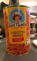 Amount of sugar in Jean nicolas 2210g carottes rapees