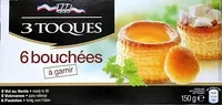 Jumlah gula yang masuk 6 bouchées à garnir 3 TOQUES