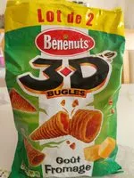 Jumlah gula yang masuk Chips 3D's Bugles goût fromage lot de 2