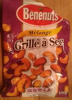 入っている砂糖の量 Bénénuts Trio de noix grillées à sec