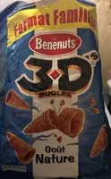 Sokerin määrä sisällä Lay's 3D's Bugles goût nature format familial