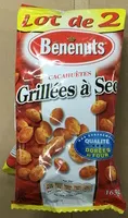 含糖量 Bénénuts Cacahuètes grillées à sec lot de 2 x 163 g