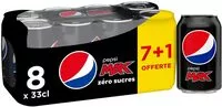 Amount of sugar in Pepsi Max 7 x 33 cl + 1 offerte