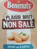 入っている砂糖の量 Bénénuts Plaisir brut Non Salé Noix de cajou