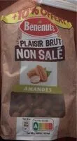 Количество сахара в Bénénuts Plaisir Brut Amandes +10% offert 159,5 g