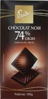 İçindeki şeker miktarı chocolat noir 74% cacao