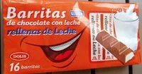 चीनी की मात्रा Barritas de chocolate con leche