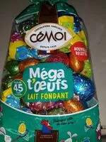 入っている砂糖の量 Chocolats Cemoi megat’oeufs