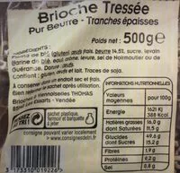Suhkru kogus sees Brioche tressée tranches épaisses