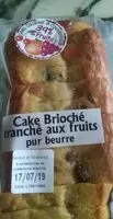 İçindeki şeker miktarı Cake brioché tranché aux fruits