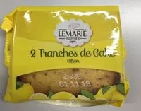 含糖量 2 Tranches de Cake Citron