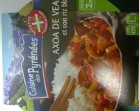 Quantité de sucre dans Axoa de veau et son riz blanc
