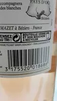 Sokerin määrä sisällä Grenache Cinsault Pays D'Oc