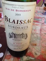 İçindeki şeker miktarı 75CL BORDEAUX ROUGE BLAISSAC 2010