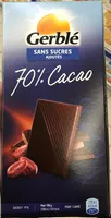 入っている砂糖の量 Chocolat noir 70% Cacao
