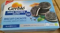 入っている砂糖の量 Biscuit Cacaoté Fourré Saveur Vanille