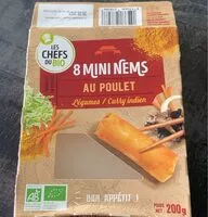 Quantité de sucre dans 8 minis nems au poulet