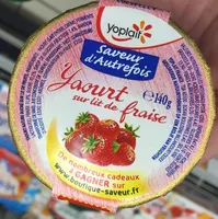 İçindeki şeker miktarı Saveur d'Autrefois, Yaourt sur lit de fraise
