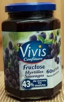 入っている砂糖の量 Confiture de Myrtilles Sauvages au Fructose