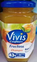 Sucre et nutriments contenus dans Vivis confiture