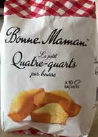 Amount of sugar in Bonne Maman - Le petit Quatre-Quarts pur beurre, 300g (10 sachets fraîcheur)