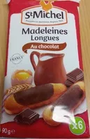 Cantidad de azúcar en Madeleines Longues au chocolat (x6)