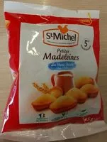 Suhkru kogus sees Petites Madeleines