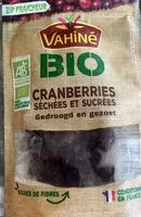 Suhkru kogus sees Cranberries séchées et sucrées BIO