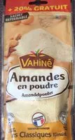 İçindeki şeker miktarı Amandes en poudre