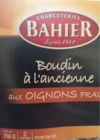 Jumlah gula yang masuk Boudin à l'ancienne aux oignons frais