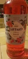 Amount of sugar in 1L Sirop Rose Giffard