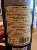 Amount of sugar in 1L Sirop Cerise