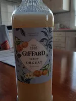 入っている砂糖の量 Giffard Mandel (orgeat) Sirup Maxi