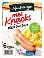 Sokerin määrä sisällä Mes Knacks 100% pur porc - Saucisses de Strasbourg