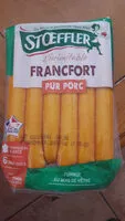 Quantité de sucre dans Stoeffler saucisse de francfort 2x6