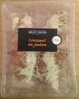 Suhkru kogus sees Croissant au jambon