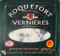 Sucre et nutriments contenus dans Vernieres freres