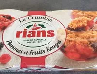 Zuckermenge drin Le Crumble Pommes et Fruits Rouges