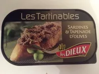 Sokerin määrä sisällä Les Tartinables (Sardines & Tapenade d'Olives)