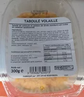 Quantité de sucre dans Taboulé volaille