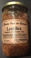 Quantité de sucre dans Lentilles cuisinées a la graisse d'oie
