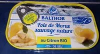 चीनी की मात्रा Foie de morue sauvage nature au citron bio