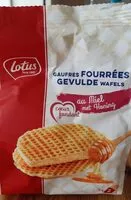 入っている砂糖の量 Gaufres fourrées au miel