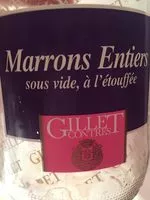 Suhkru kogus sees Marrons entiers