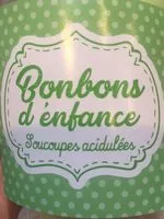 İçindeki şeker miktarı Bonbons d'enfance Soucoupes acidulées