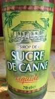 Quantité de sucre dans Sirop De Sucre De Canne