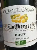 Sucre et nutriments contenus dans Wolfberger